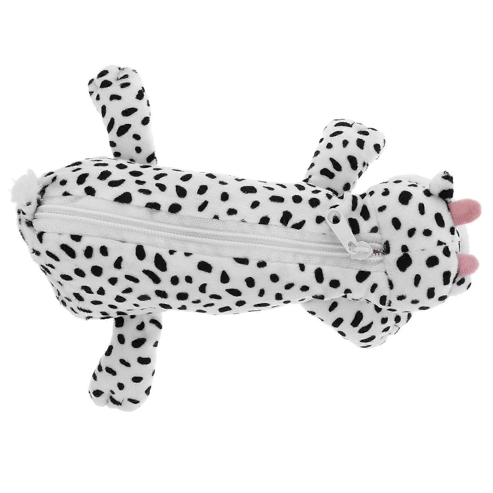 Milk Cow Plush Pencil Case for Versatile Use with Large Storage Capacity