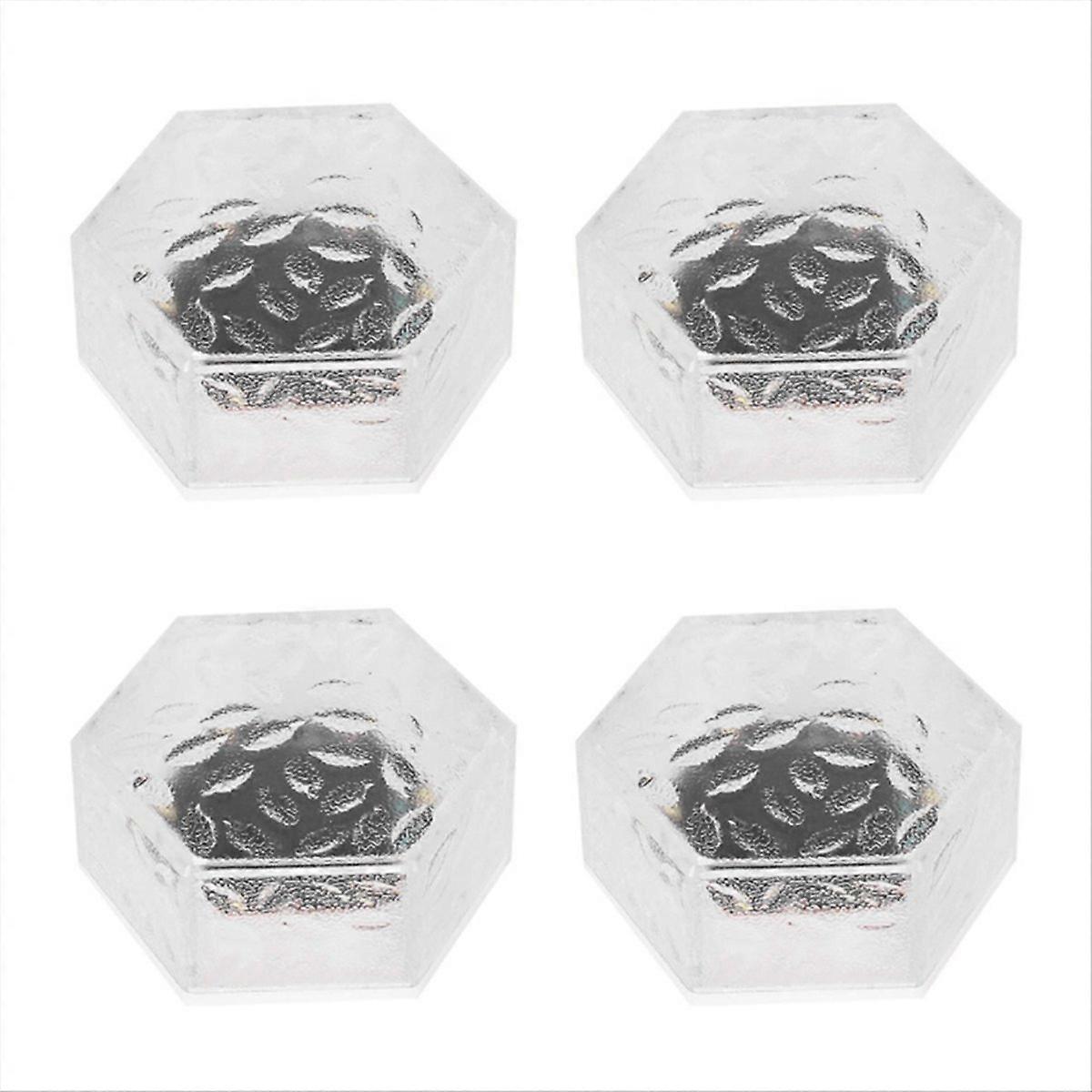 4Pcs Solar Deck Lights Outdoor Waterproof Garden Lights (Warm White)