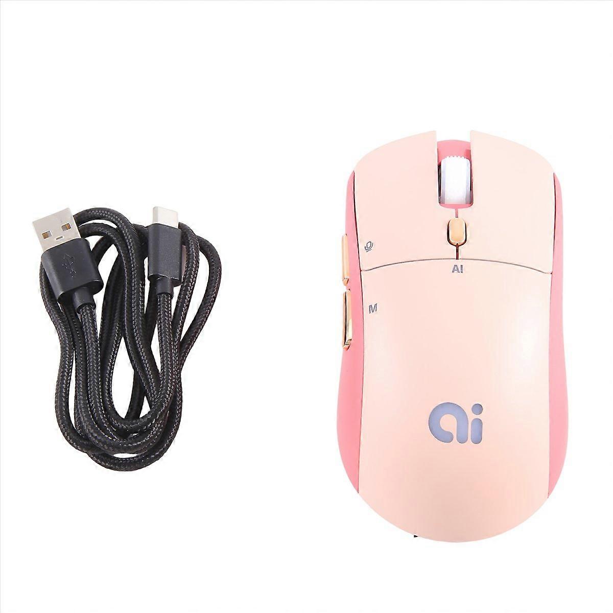 AI Intelligent Voice Wireless Mouse AI Intelligent Speech Pink
