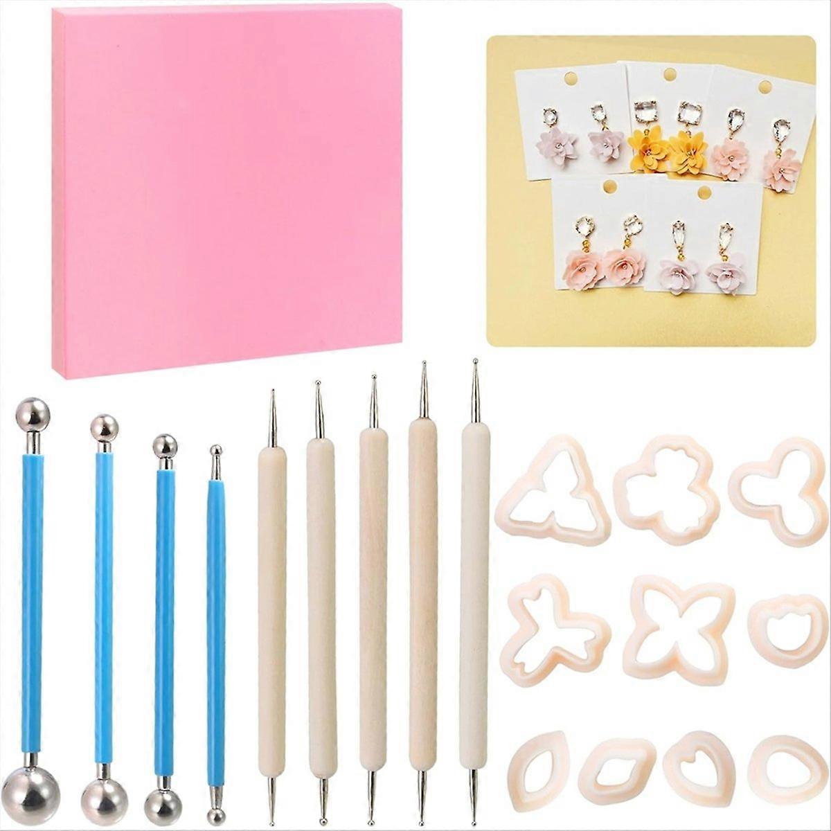 20 Pack Spring Clay Cutters Kit, 3D Printed Flower Clay Tools
