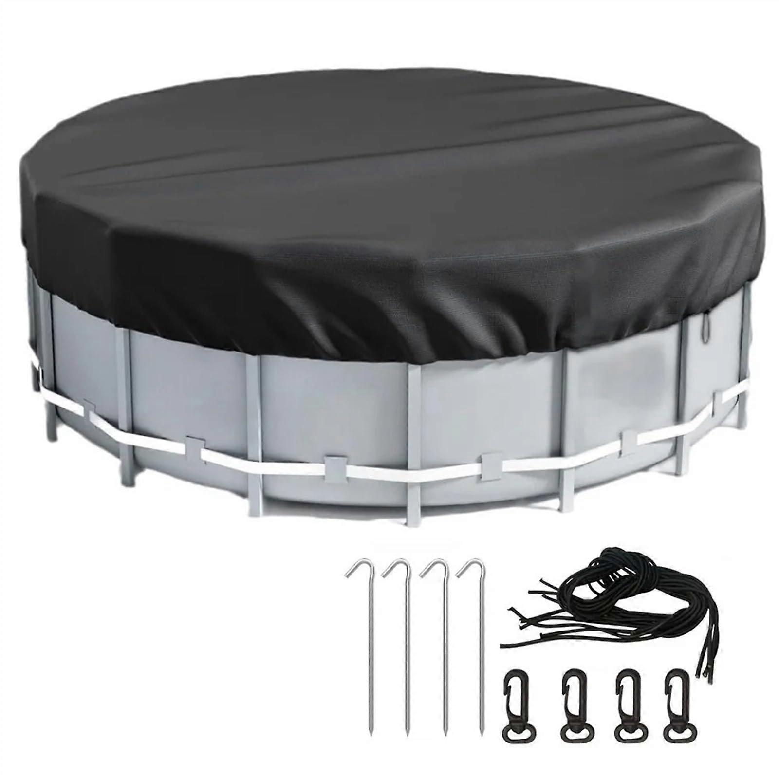 Waterproof Pool Cover for Above Ground Pools with AllSeason Protection and Easy Rope Securing