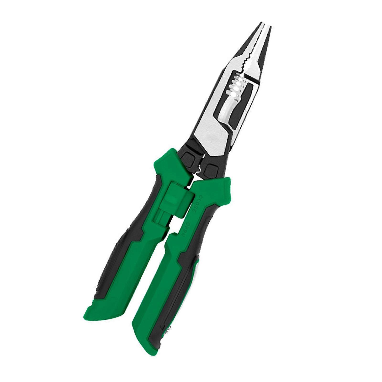 Wire Strippers with Electricity Measurement Function 5 in 1 Wire Stripping Pliers for Cutting Pulling Wires Scissors Multicolor