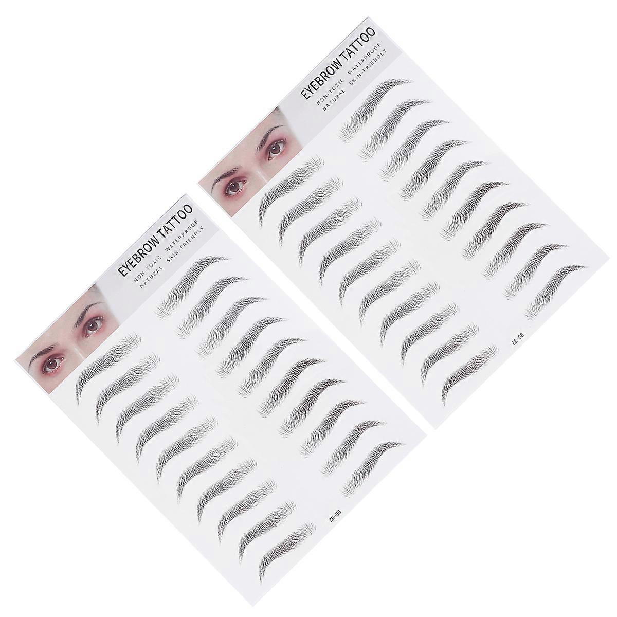 Artificial Eyebrow Transfer Stickers Eyebrow Tool for 8Pcs Black