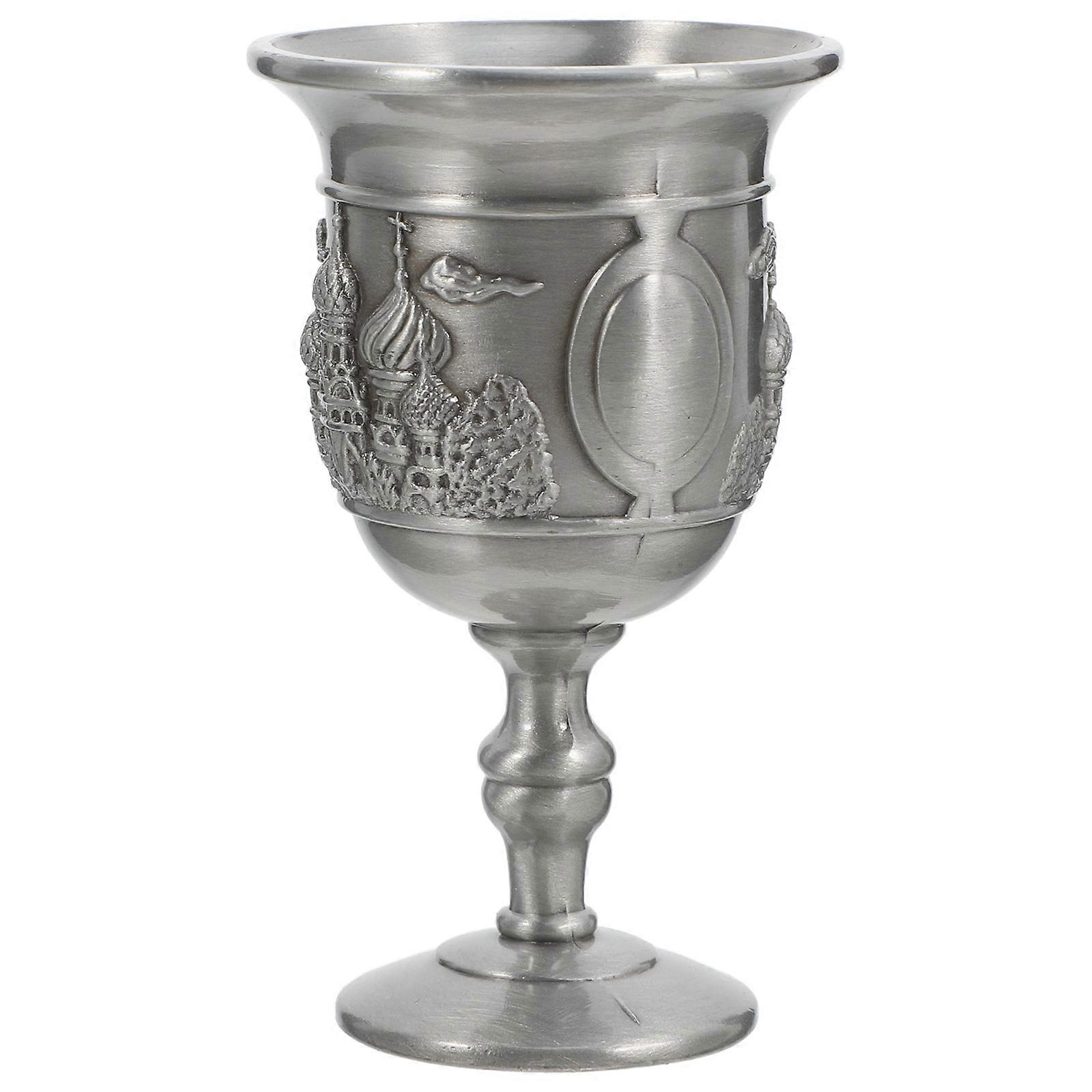 Retro Metal Goblet Cup for Drinking Use Medieval Style Decor