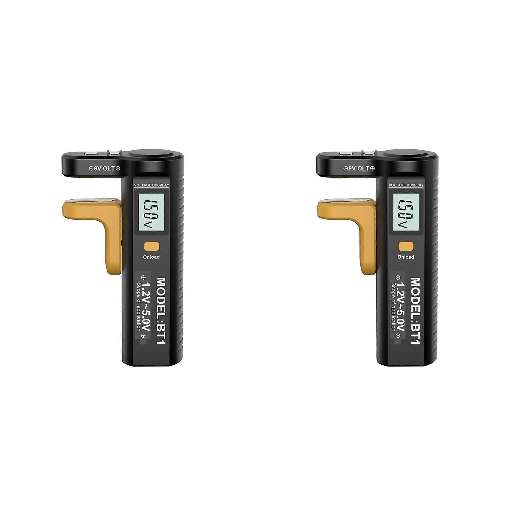 2X Digital Battery Tester LCD Display AA/AAA/C/D/N/9V/1.5V Button Cell Battery Capacity Check Detector