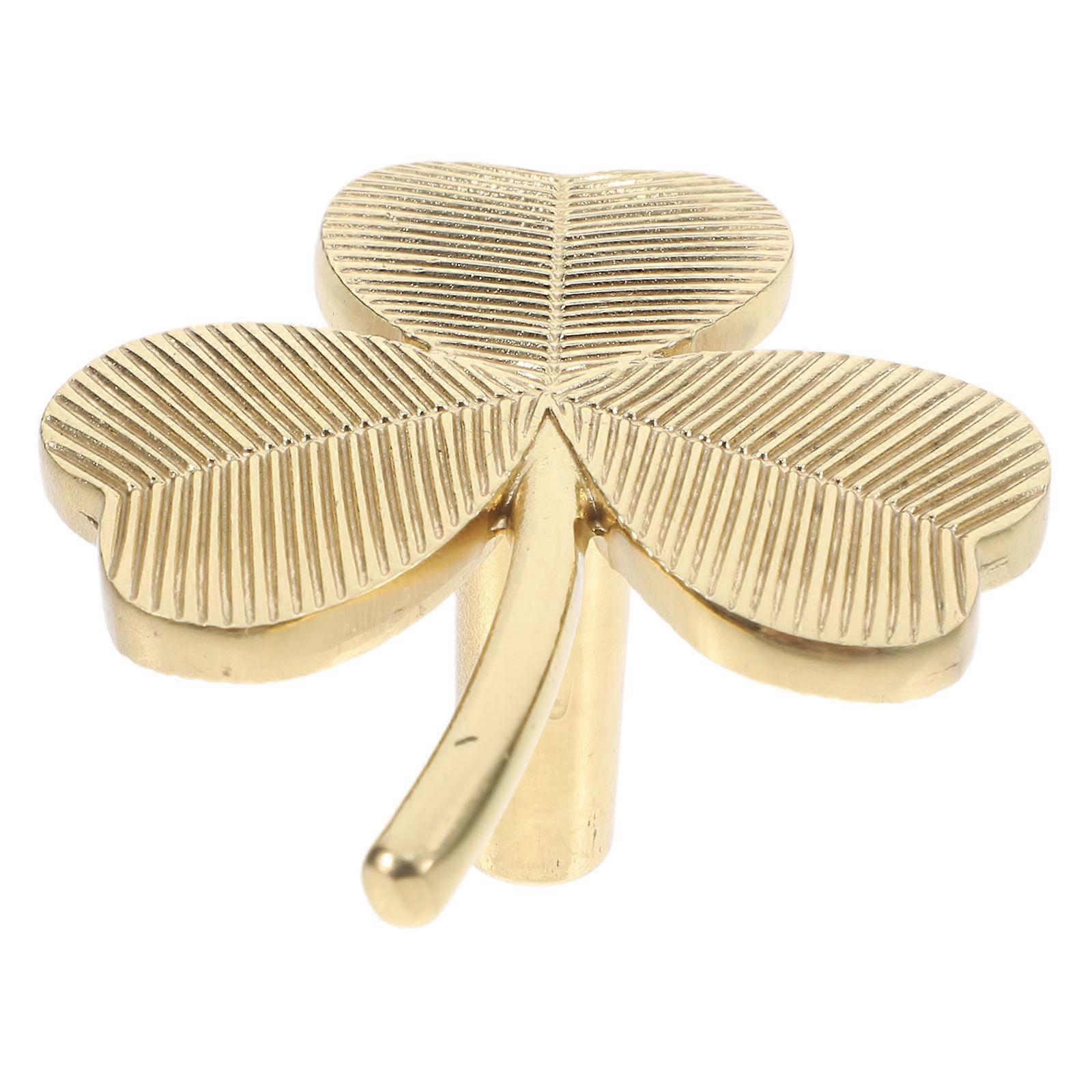 Brass Shamrock Cabinet Drawer Pull Knob for Storage Use Golden