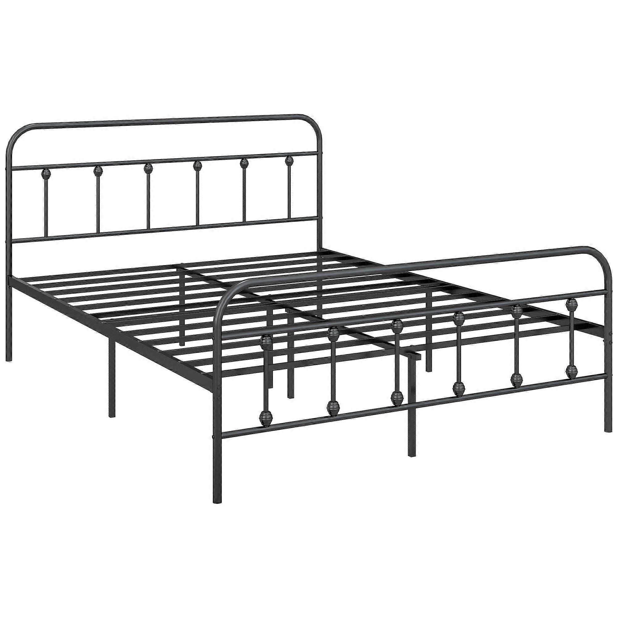 Double Minimalist Metal Bed Frame with Strong Platform
