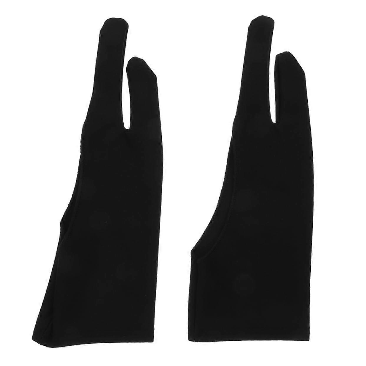 3pcs Two Finger Drawing Glove with Palm Rejection and AntiSmudge Design for Tablet and Paper