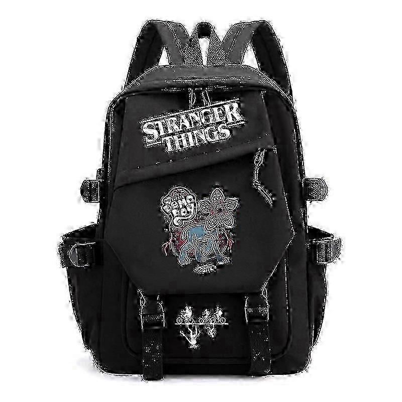 Stranger Things Print Backpack Teens School Bag Multi-functional Large Capacity Durable Material Multiple Colors 25-26
