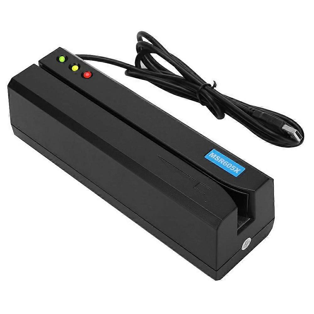 USB Magnetic Credit Card Reader with LED Indicator Magstripe Writer 3 Tracks Smart Card Reader