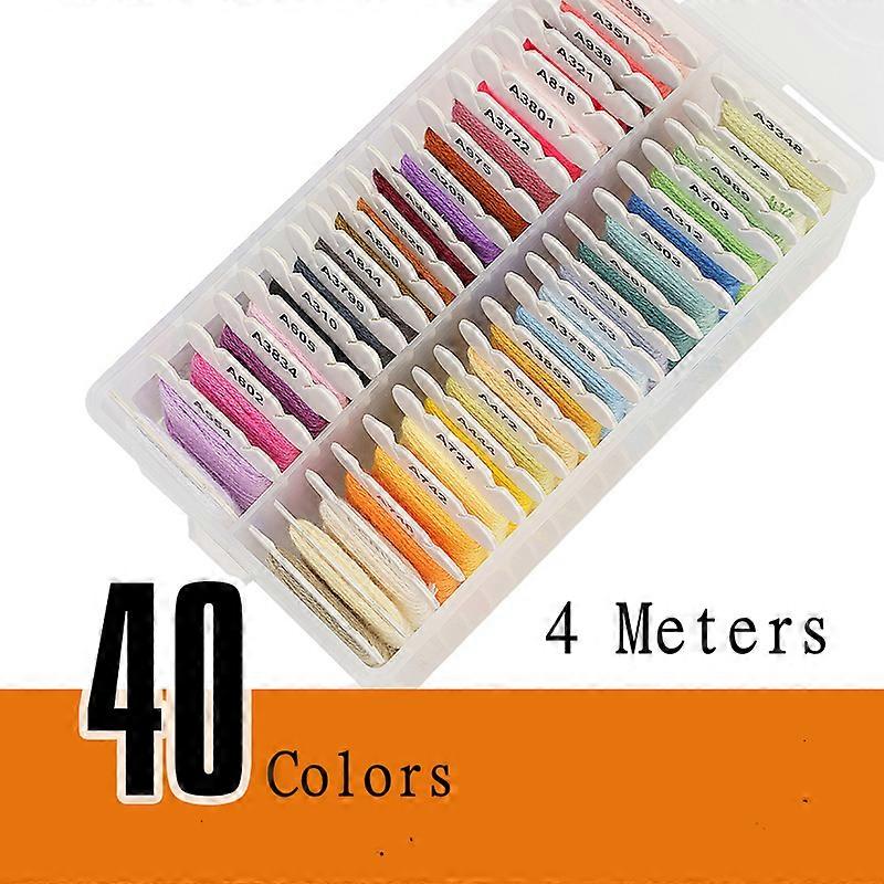 Embroidery Kit Floss Set Including 150 Colors Threads with 3-Tier Transparent Storage Box Cross Stitch Tools