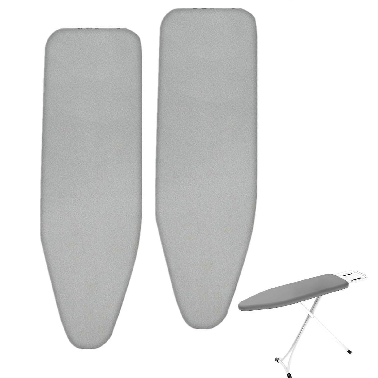 2Pcs Heat Resistant Ironing Board Cover with Elastic Edge and Scorch Resistant Cotton Padding