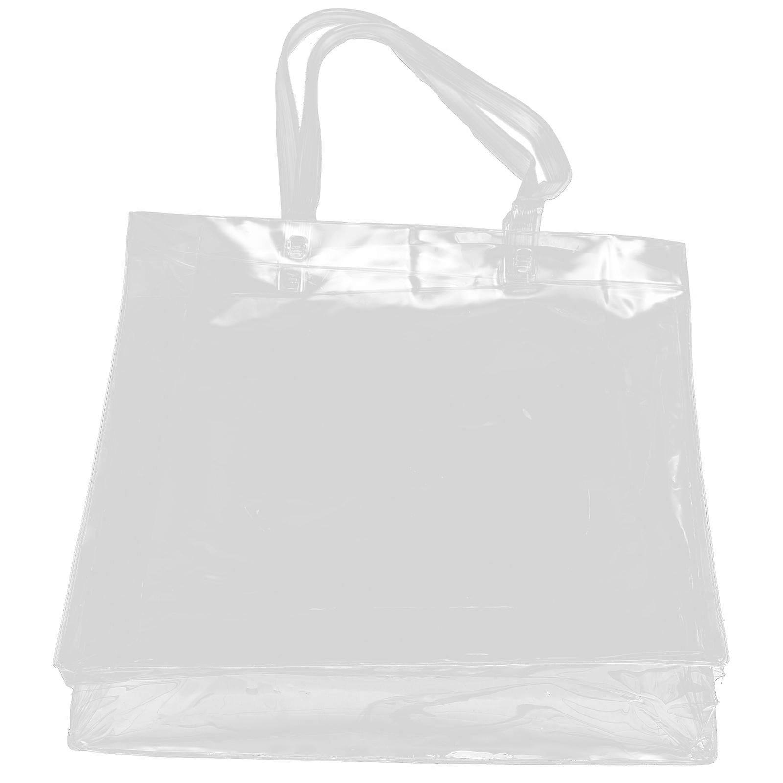 Document Storage File Organizer Tote Bag Ideal For Office Work Transparent PVC 5Pcs