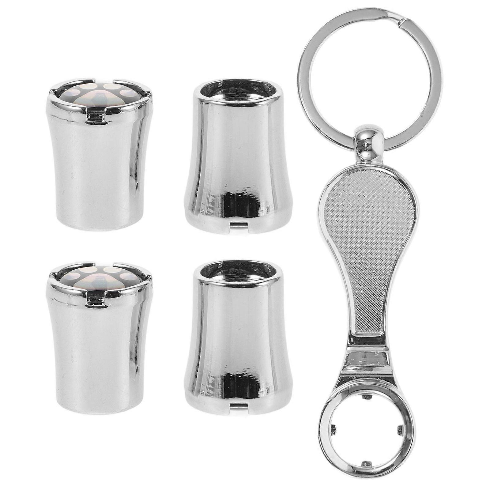 Tire Valve Stem Caps Copper Replacement for Vehicle 4Sets Protective Covers