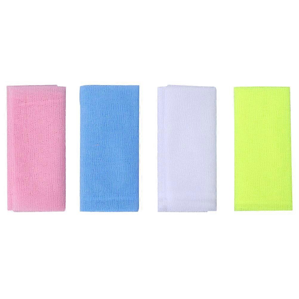 Nylon Bath Towel Back Washing Scrubber for Bath 8Pcs Multiple Colors