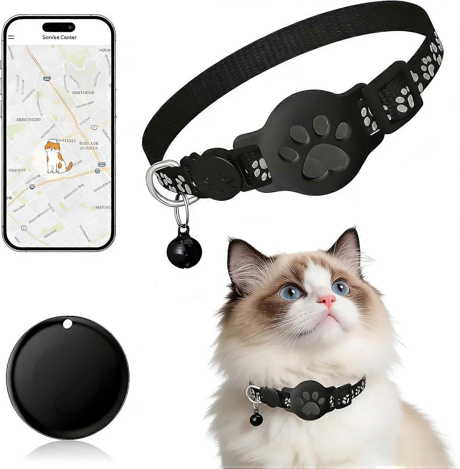 Pet Tracker,GPS Collar for Cats (Android Only) Smart tag,Waterproof Compatible with Google Find My,No Monthly Fee,Advanced Tracking Solution Smart Col