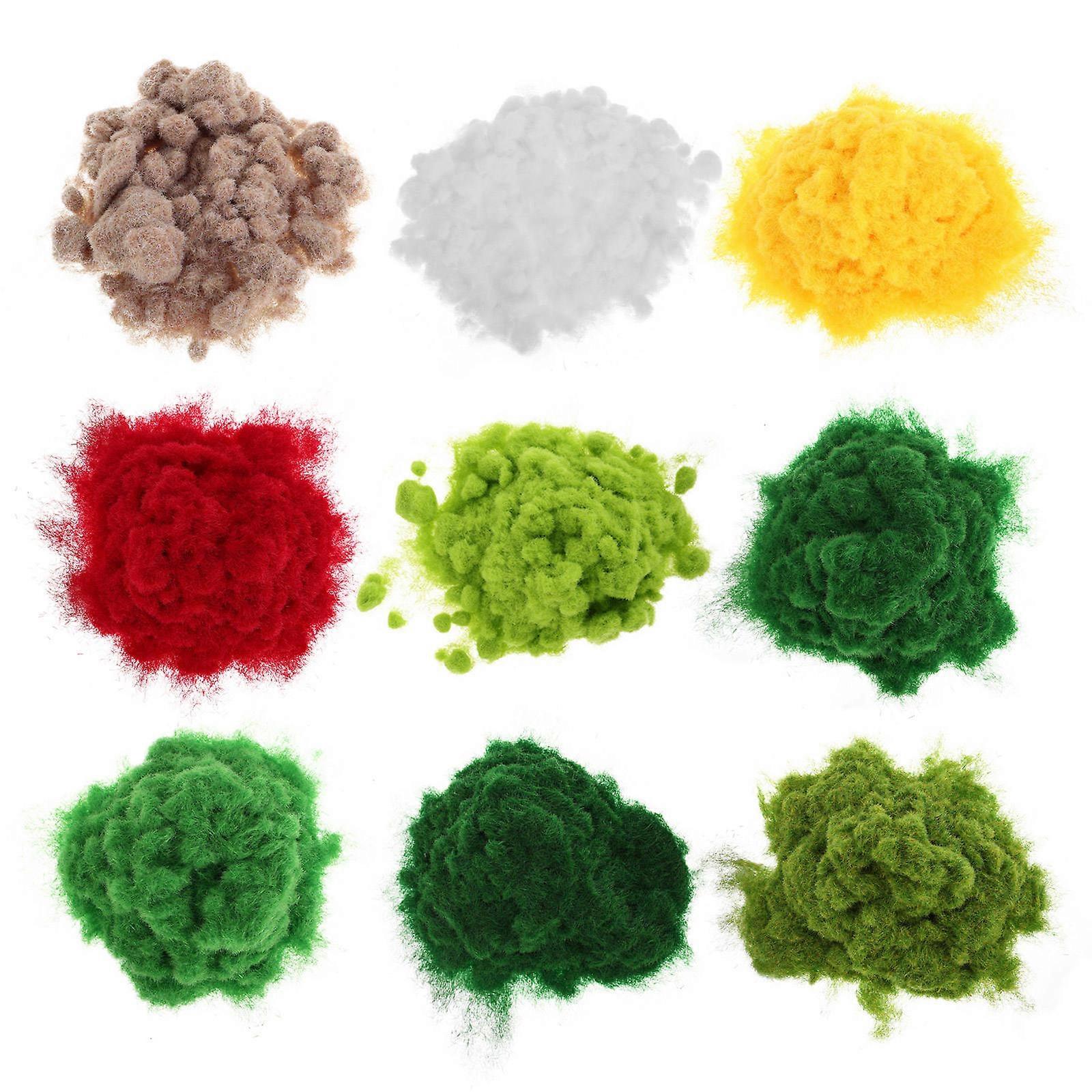 DIY Miniature Static Grass for Model Railroad Decoration 9Pcs Pack