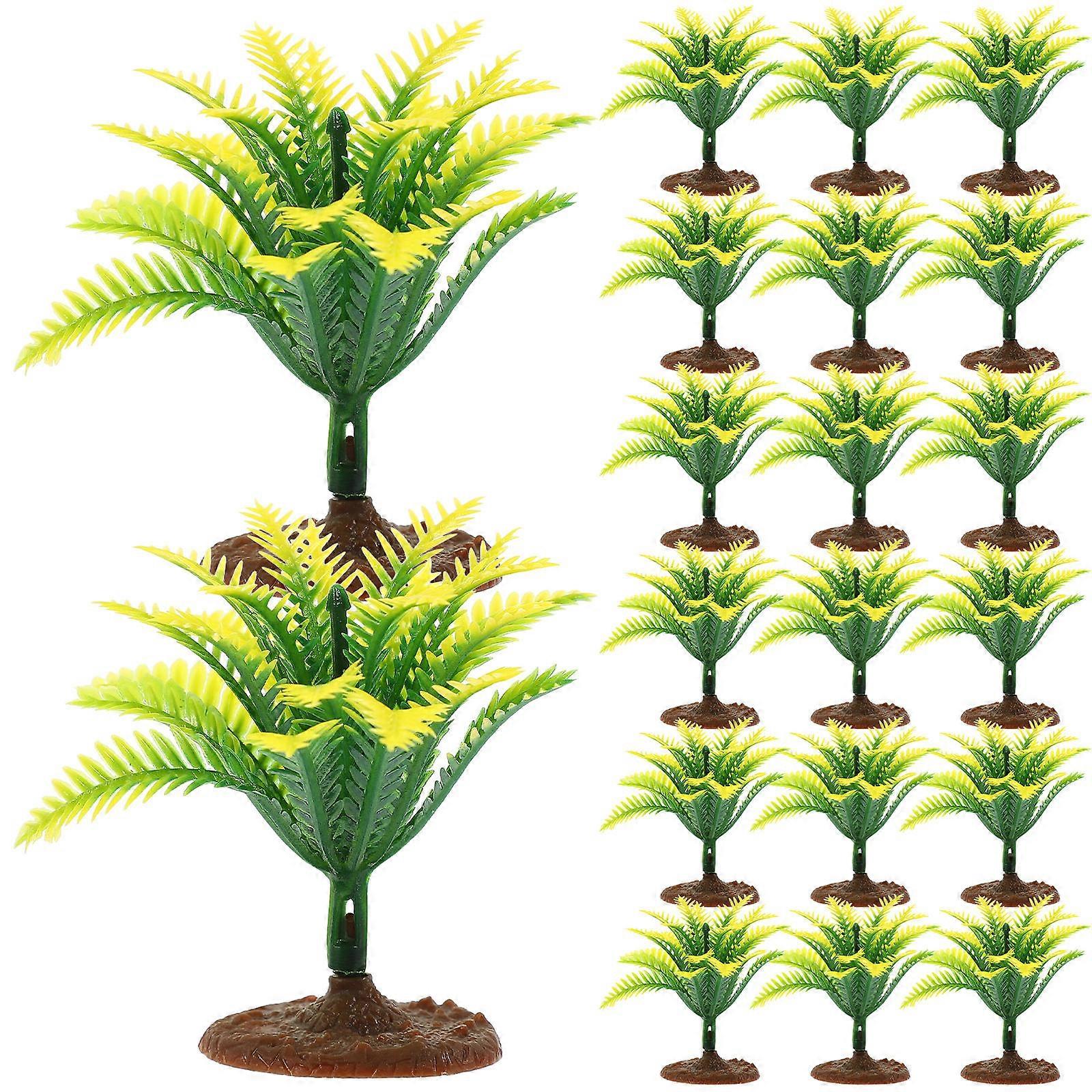 Model Train Scenery 20Pcs Miniature Model Trees Assorted Color for Landscape Decoration