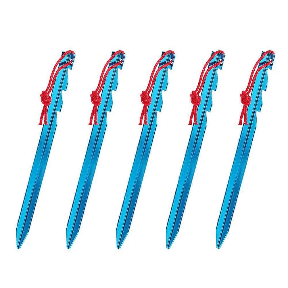 Tent Stakes Aluminum Alloy Triangular Tent Pegs for Camping 5Pcs Set