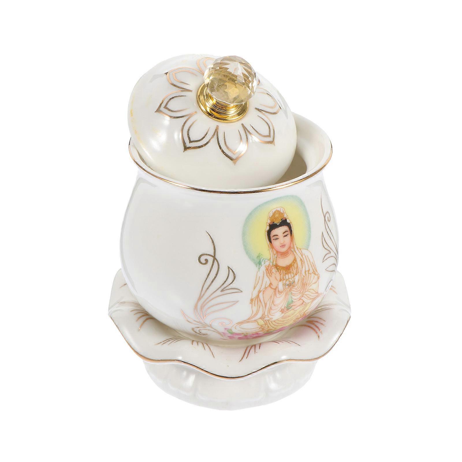 Cup for Worship Use Ceramic Buddha Offering Cup