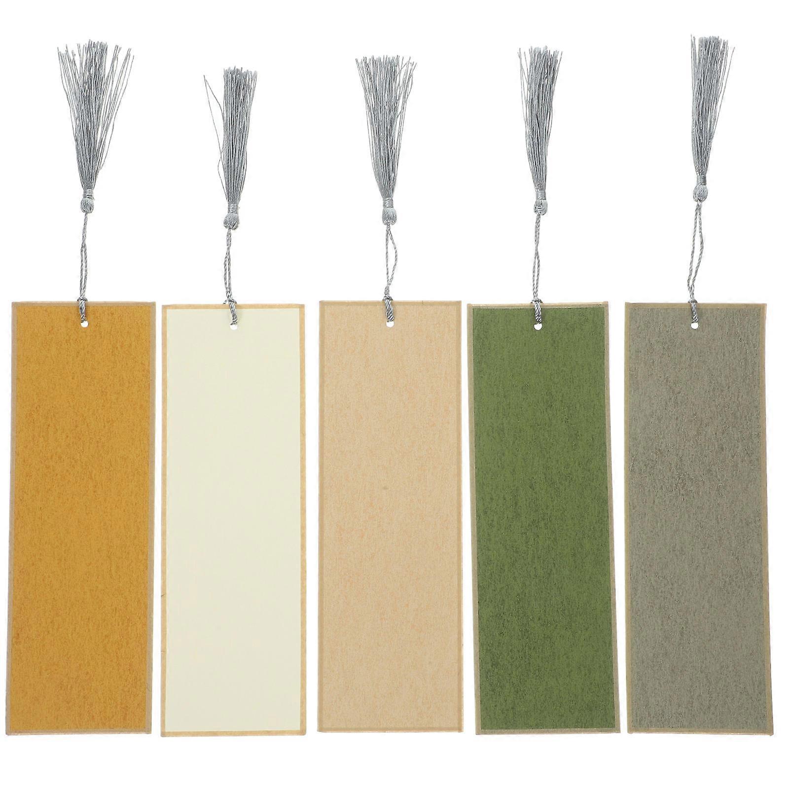 Paper Bookmarks Blank Bookmark for DIY Crafting Calligraphy 5Pcs Pack
