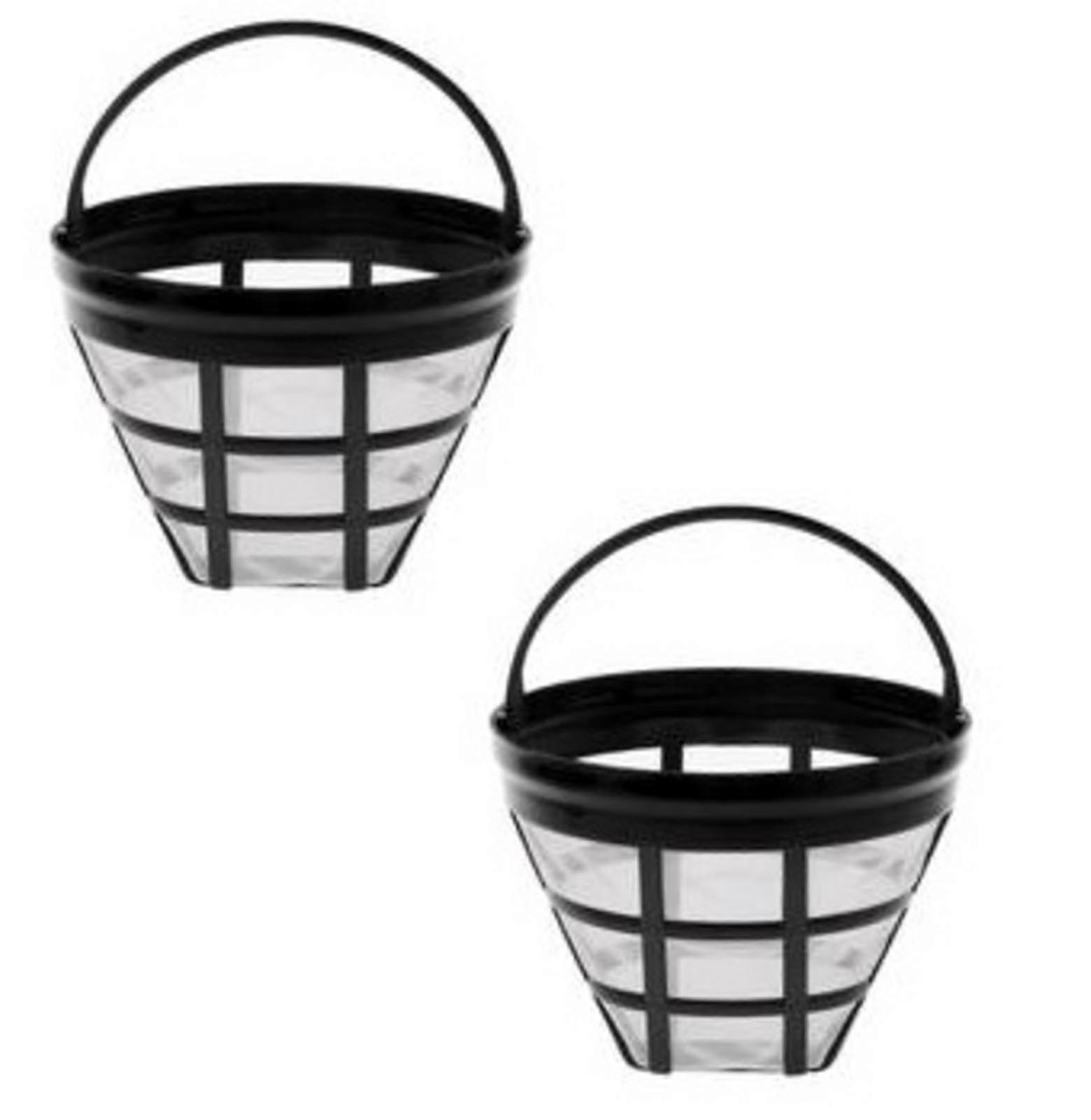 2 Pack #4 Cone Reusable Coffee Filter with Handle, Permanent Stainless Mesh for Most Coffee Makers