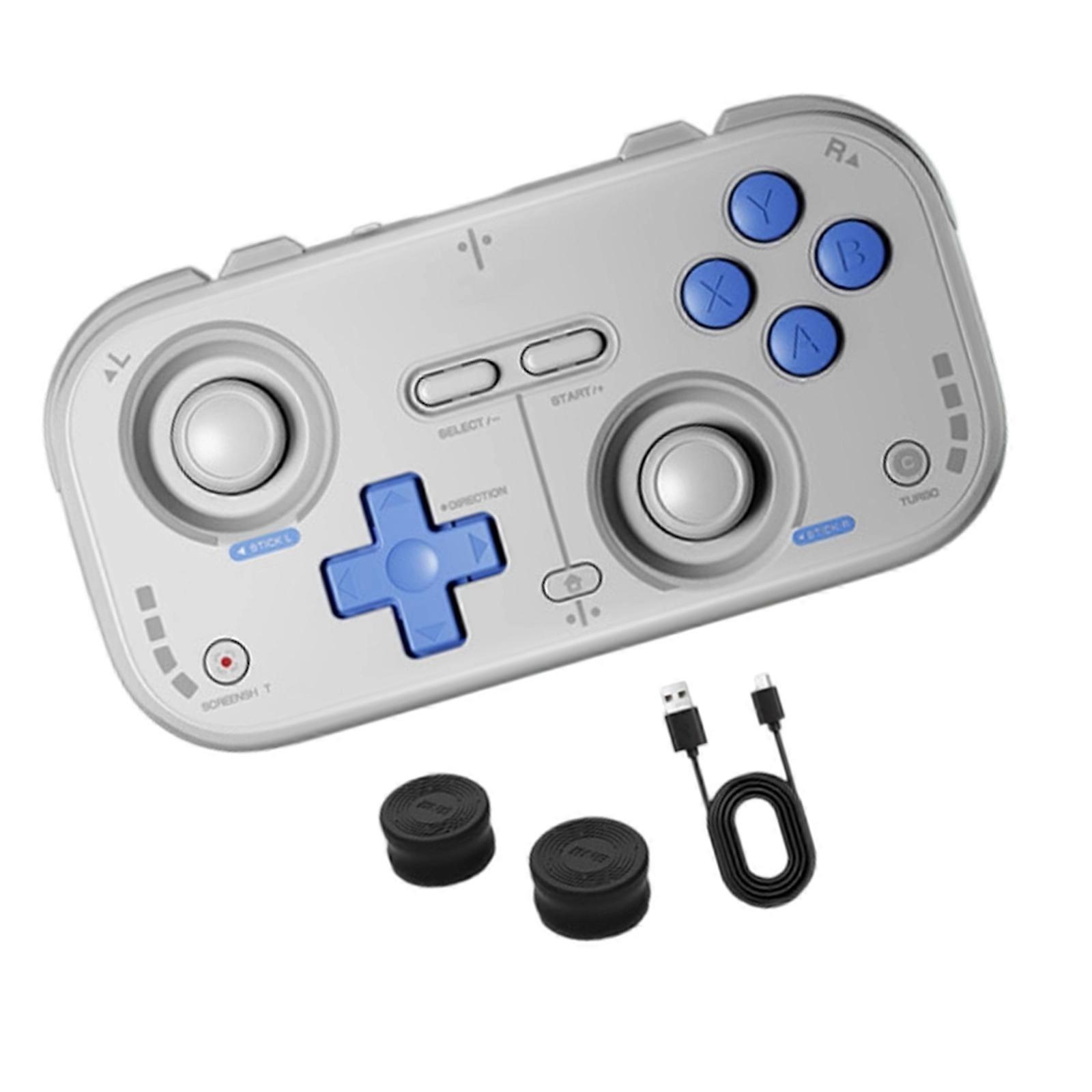 Hall Effect Joysticks Controller Mini Size for Precisions Aiming in Shoots Game Support for NS PC Various Platforms  Grey