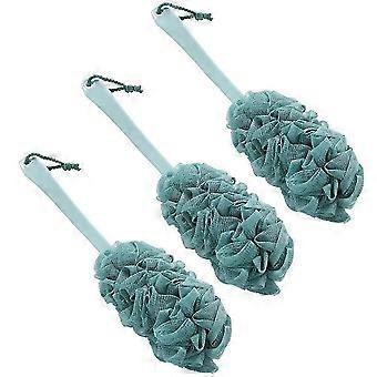3 Pack Long Handled Shower Body Brush Loofah Skin Sponge Cleaning Back Scrubber Exfoliating Luffa Bath Sponge For Body 3 Pack Back Scrubber 