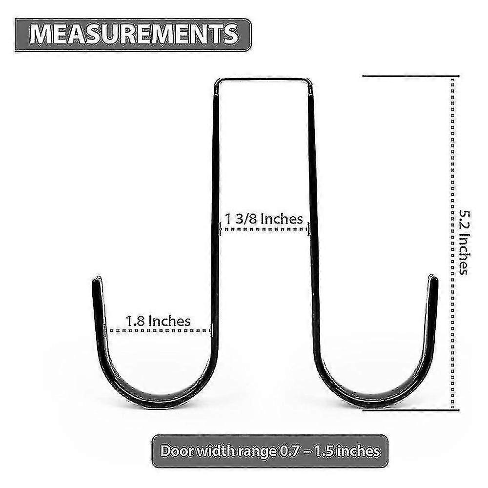 Double Sided Over The Door Hooks For Clothes Hook 2pcs 25-26