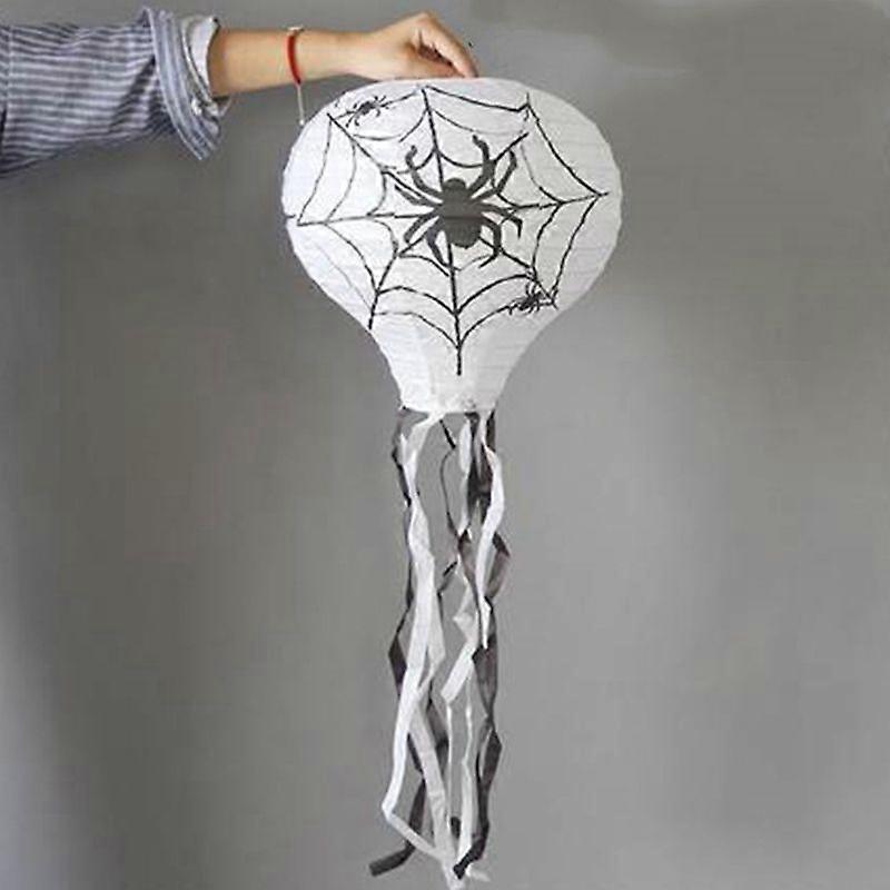 Halloween Paper Lantern Pumpkin Spider Bat Skeleton Lantern Hanging Decor