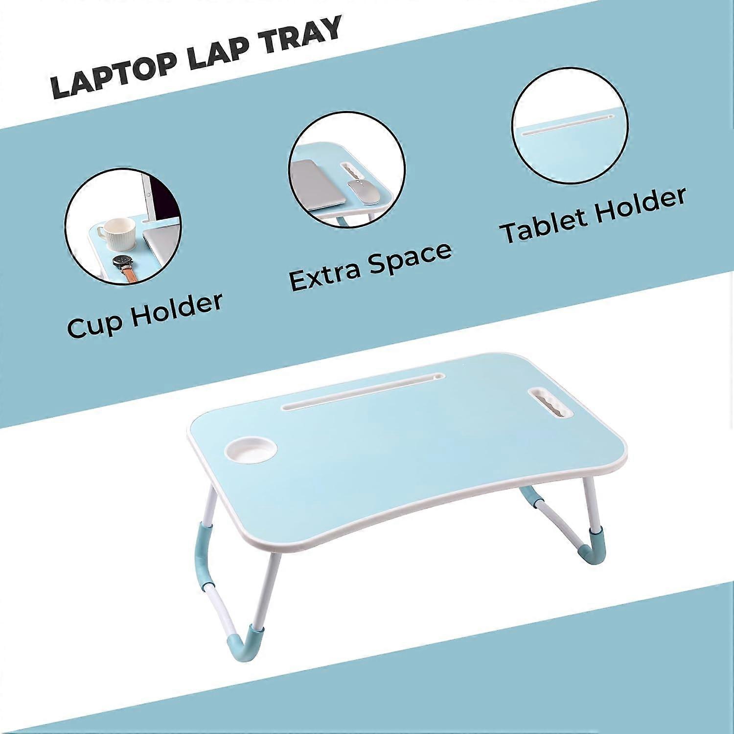 1pc Notebook Table Dorm Desk,Portable Lap Desk,Notebook Table Dorm Desk with Foldable(60 x 40cm) (blue)