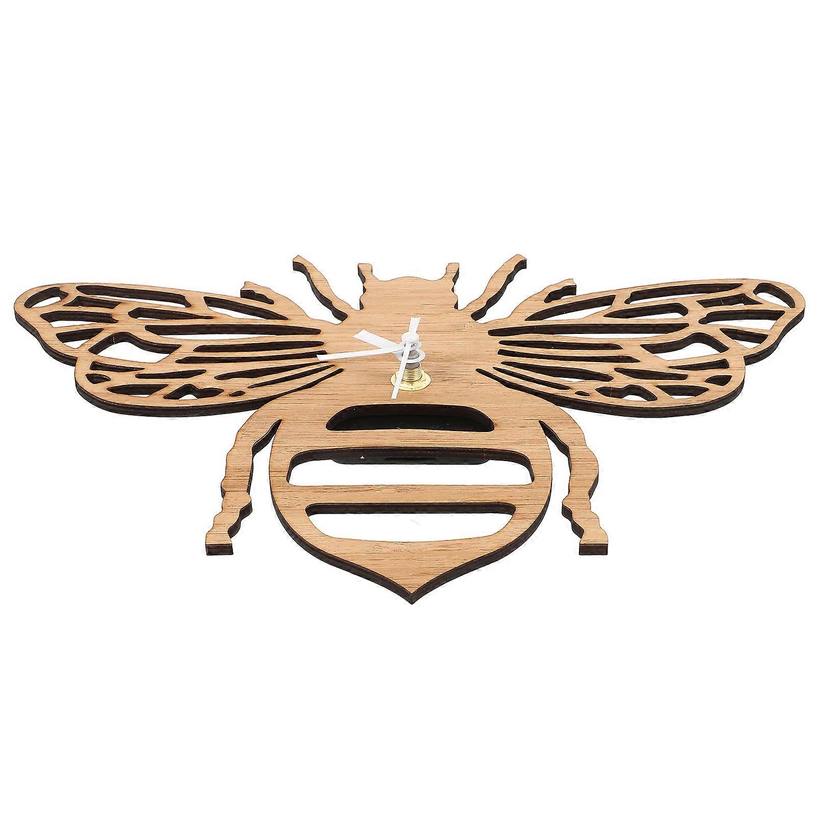 Bee Wall Clock Wooden Hanging Clock for Home Decor 1 Piece