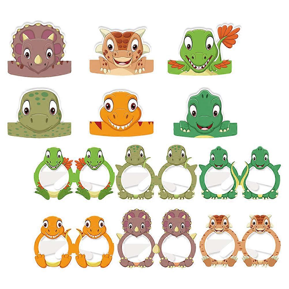Dinosaur Themed Glasses Hat for Decoration 1Set Party Props