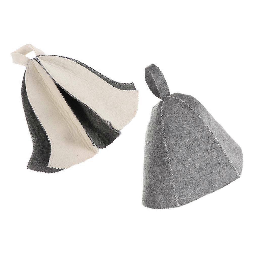 Reusable Sauna Hat Felt Head Protection Covers for Sauna 2Pcs
