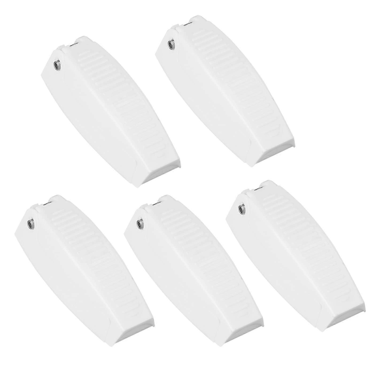 RV Door Latch White ABS with Spring Hinges for Camper Trailer Secure Weatherproof Closure