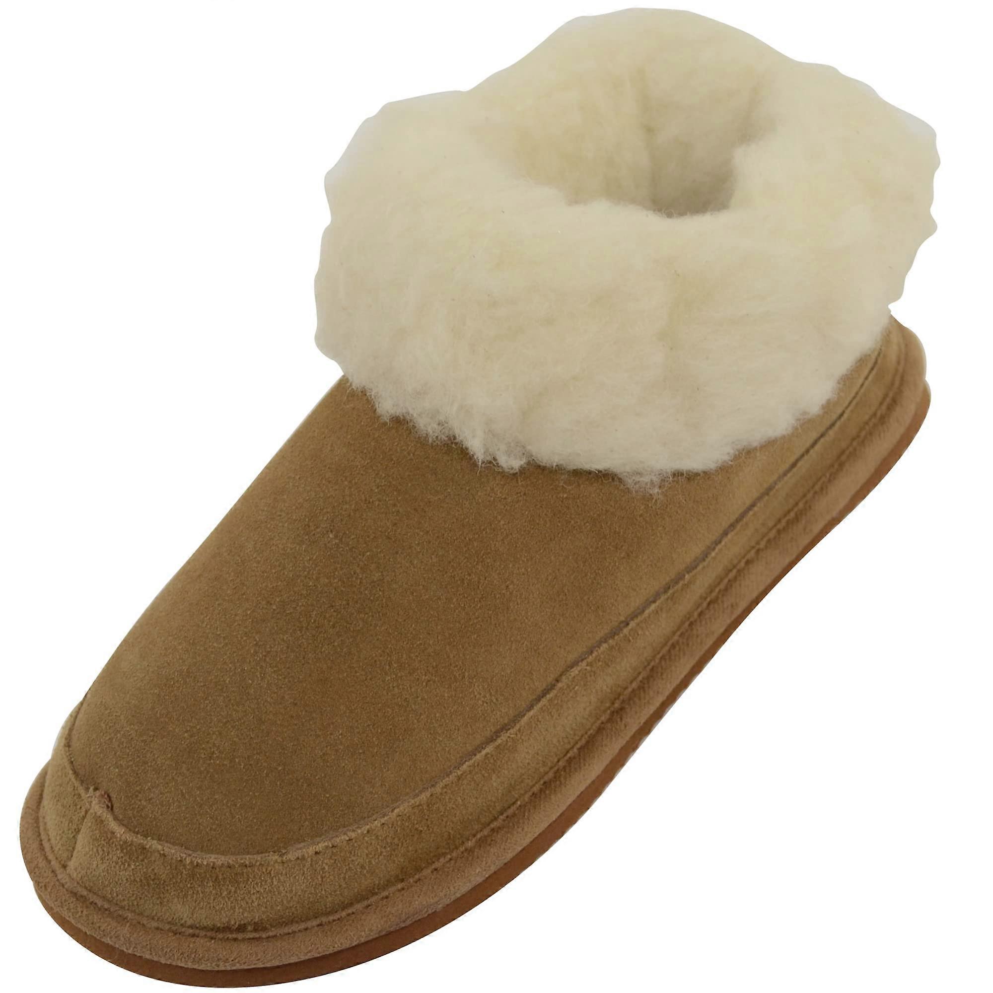 SnugRugs Wool Lined Slippers with Suede Upper and Lightweight Sole