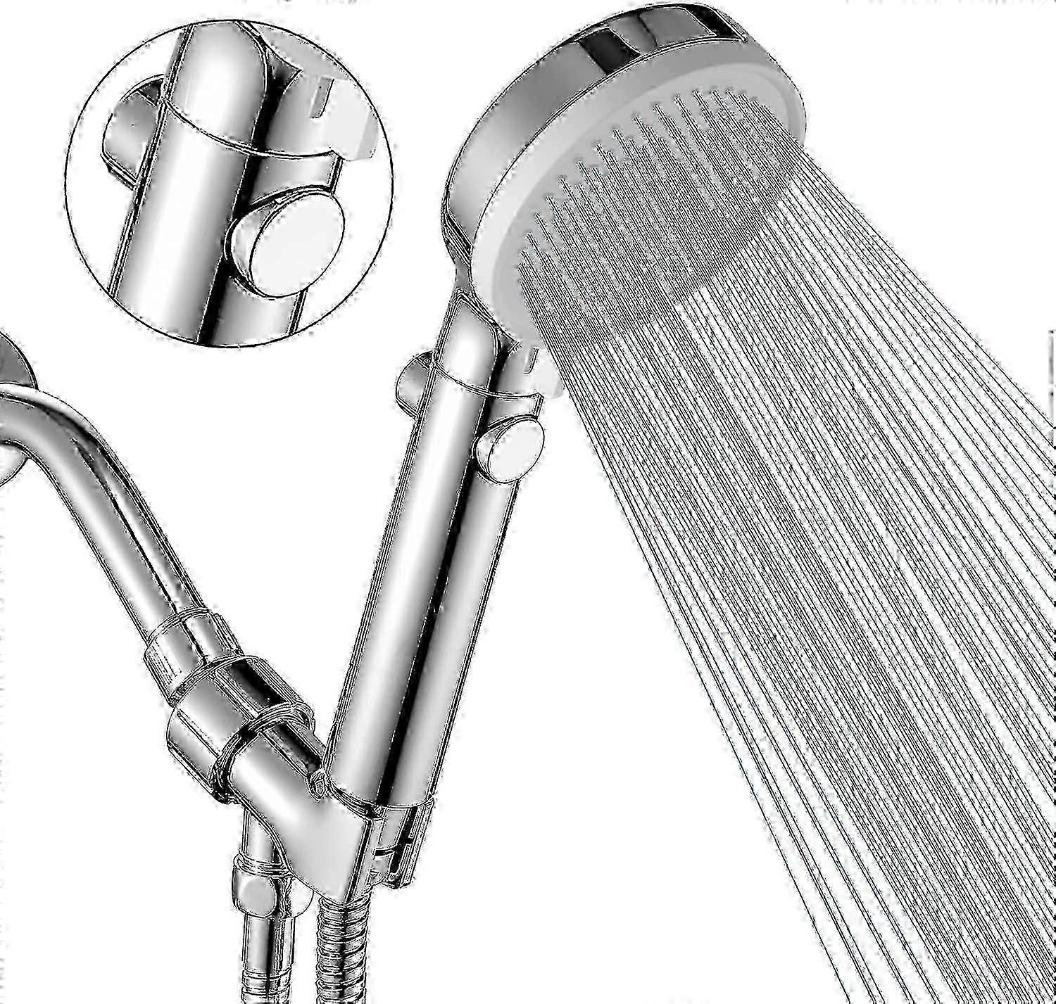 Shower Head with Handheld Shower Head with ON/Off Switch, 3-Modes High Pressure