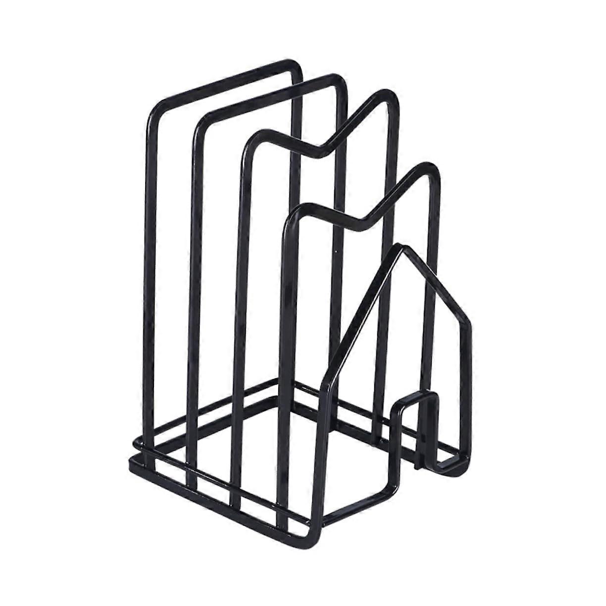 Pot Lid Holder and Adjustable Pan Organizer Rack for SpaceSaving Kitchen Storage Shelf