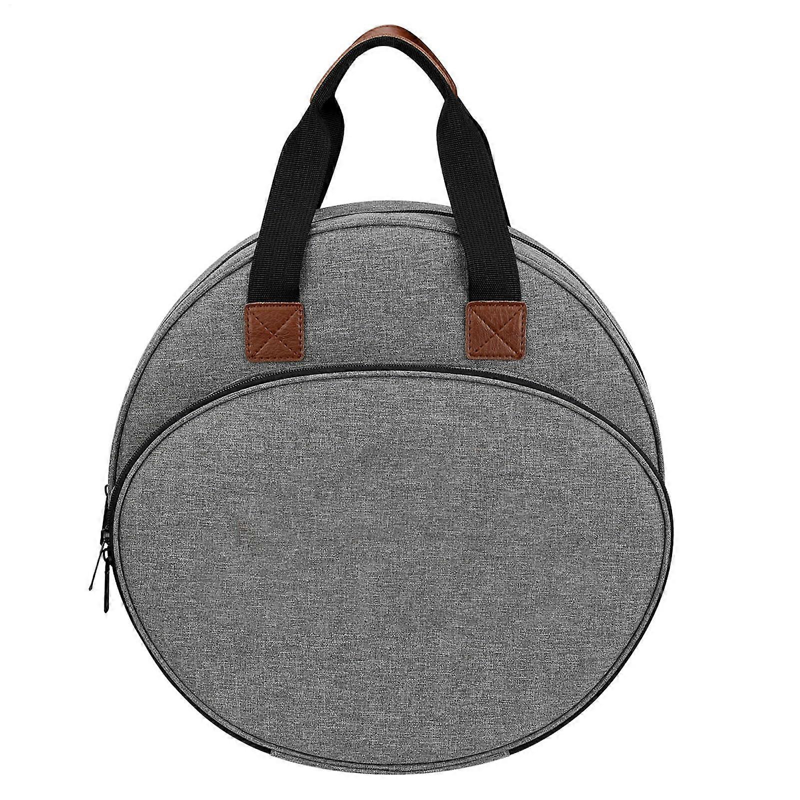 Embroidery Storage Bag with Multiple Compartments, Lightweight Sewing Organizer with Handle, Grey