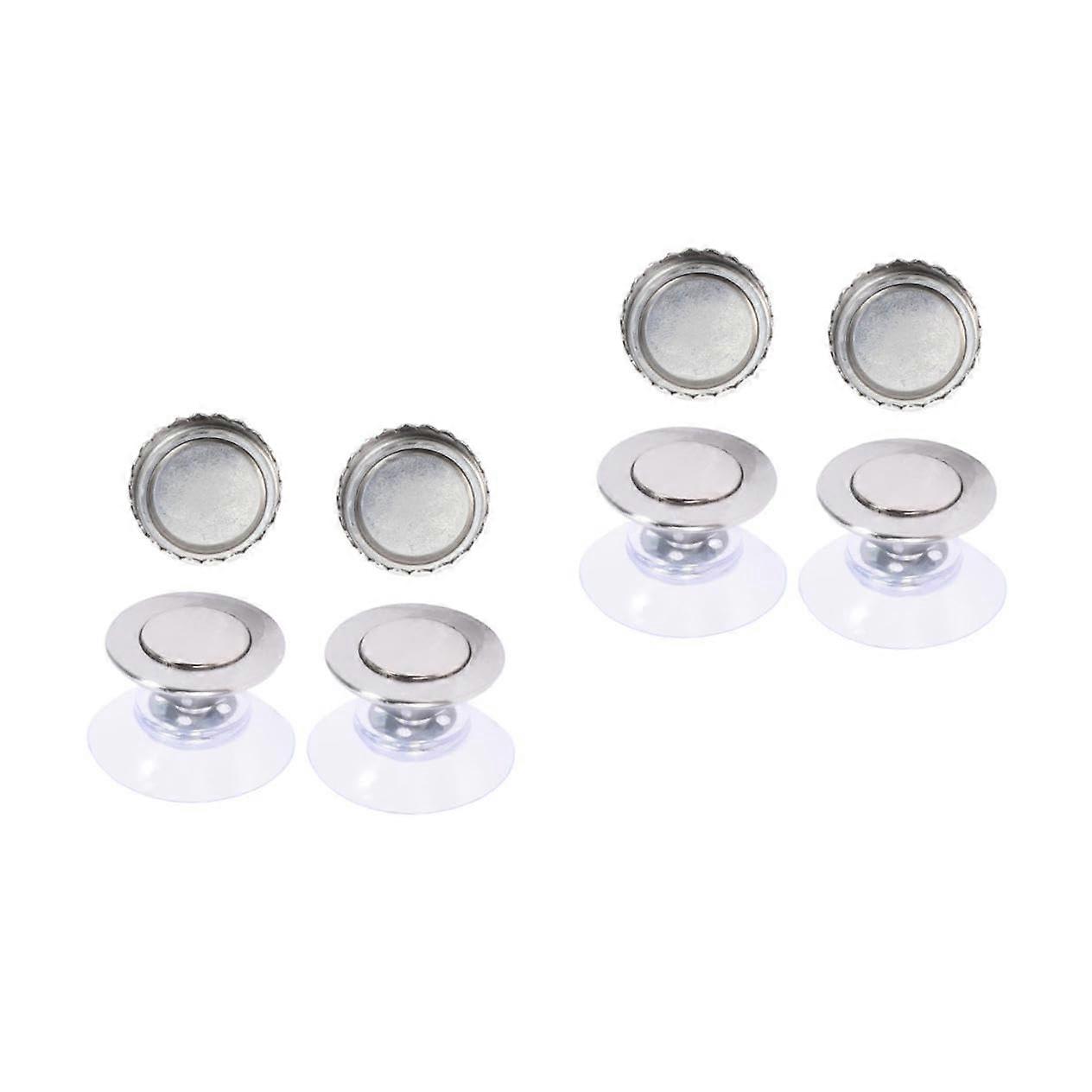 Magnetic Soap Holder Stainless Steel Rustproof Wall Mounted Soap Dish Space Saving Bathroom Rack 4pcs