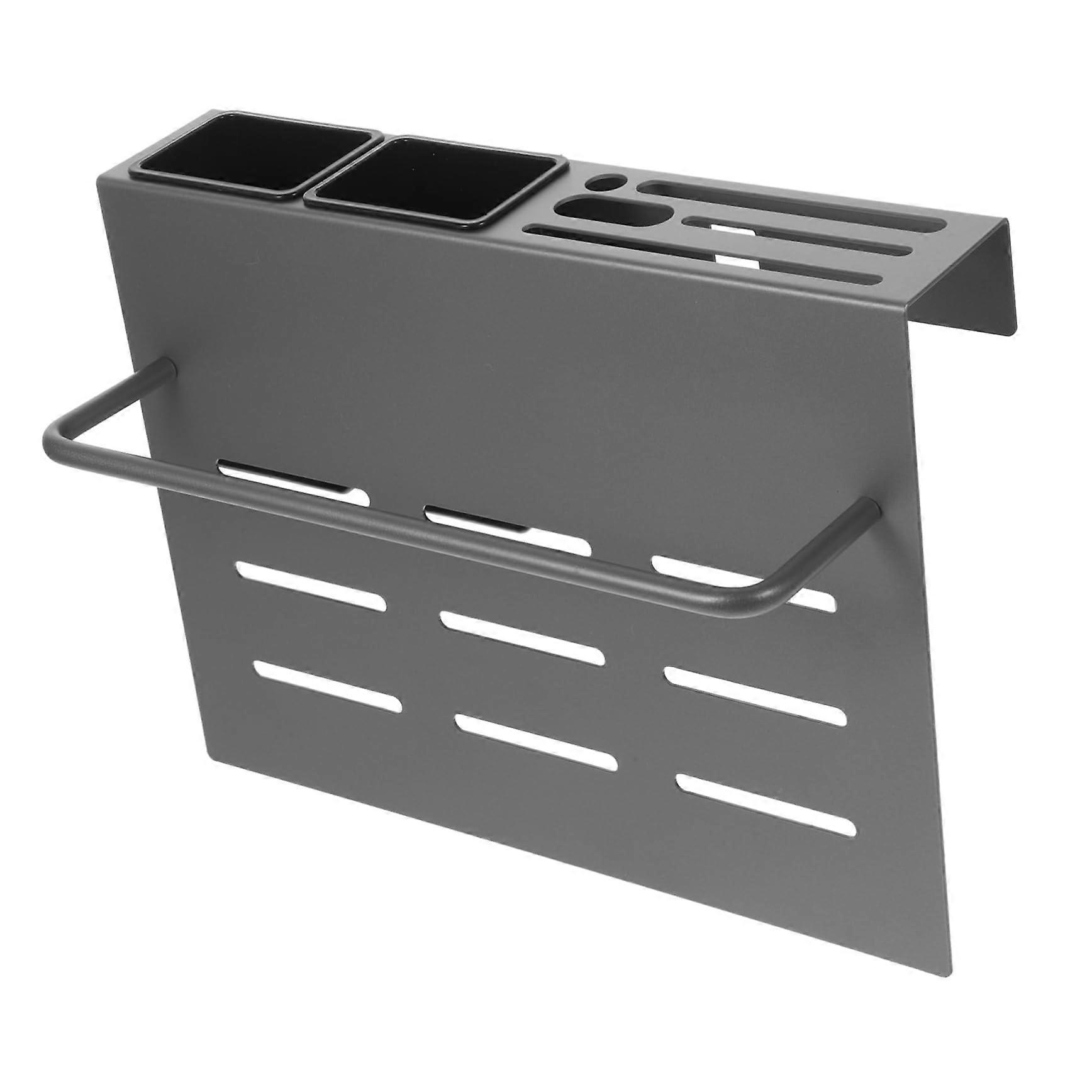 Wall Mounted Kitchen Organizer with Cutting Board and Utensil Holder for SpaceSaving Storage
