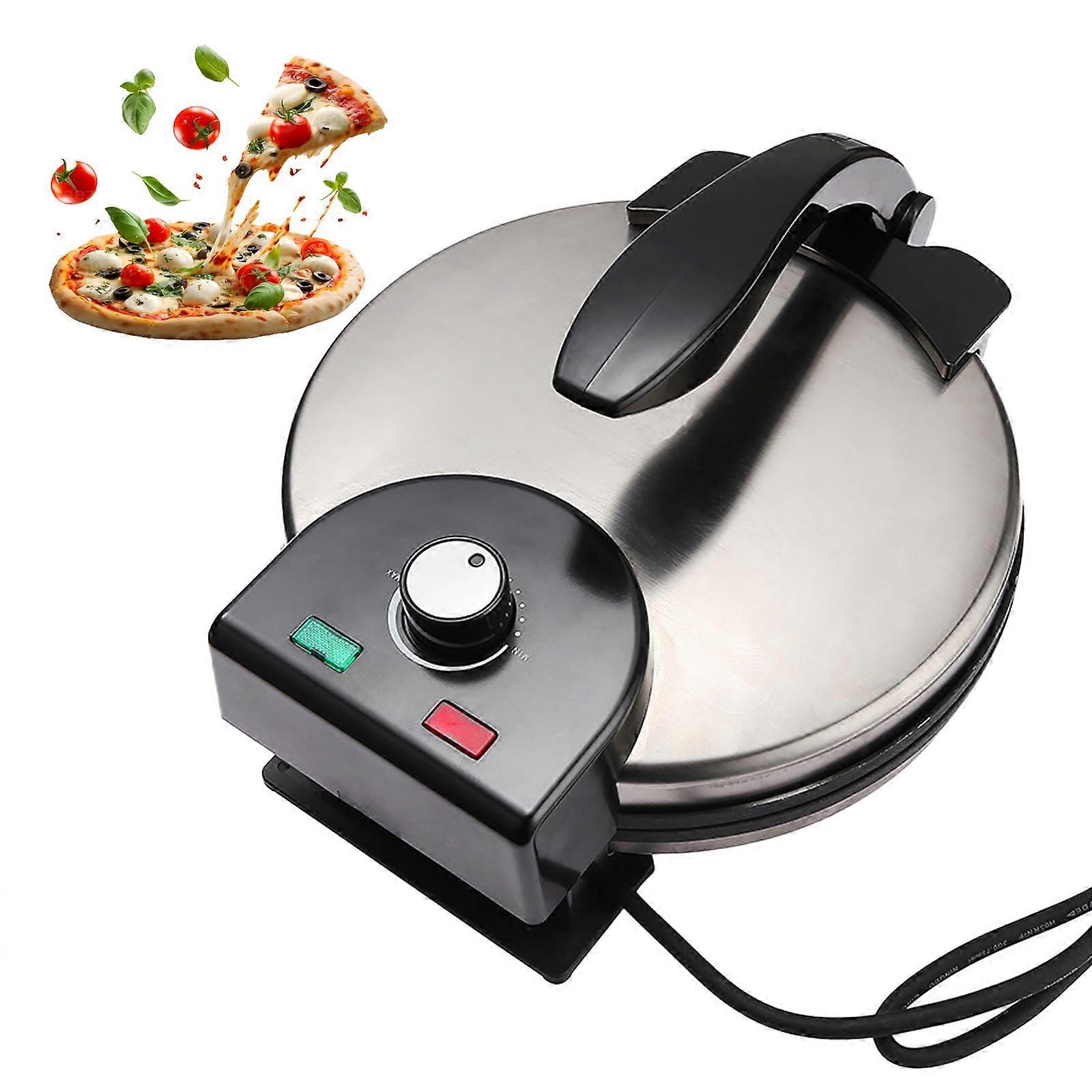 Electric Pizza and Tortilla Maker Stainless Steel DoubleSided Heating Adjustable Temperature Control