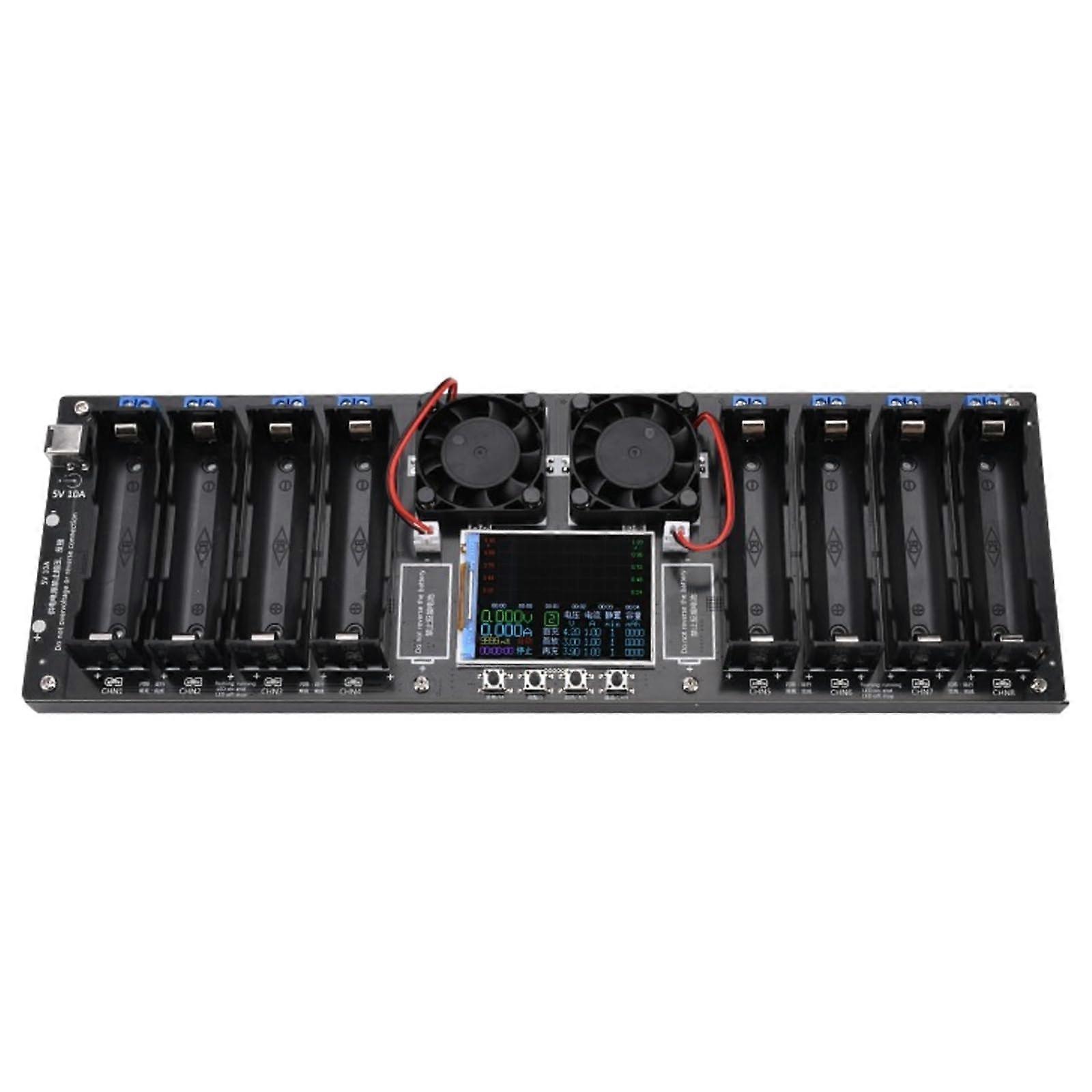 8 Channel 18650 Battery Tester with Automatic Charge Discharge and RealTime Capacity Analysis