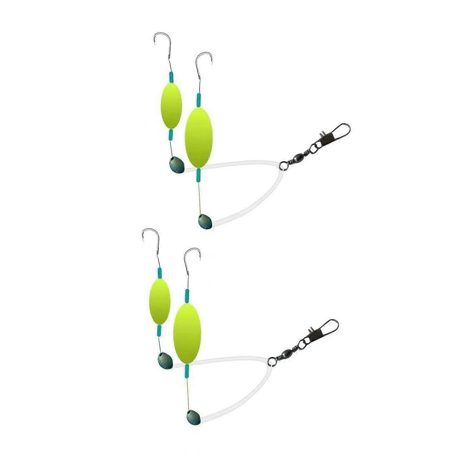 Pompano Fishing Rig Saltwater Tackle with Floats Heavy Duty Anti Snag Design for Catfish