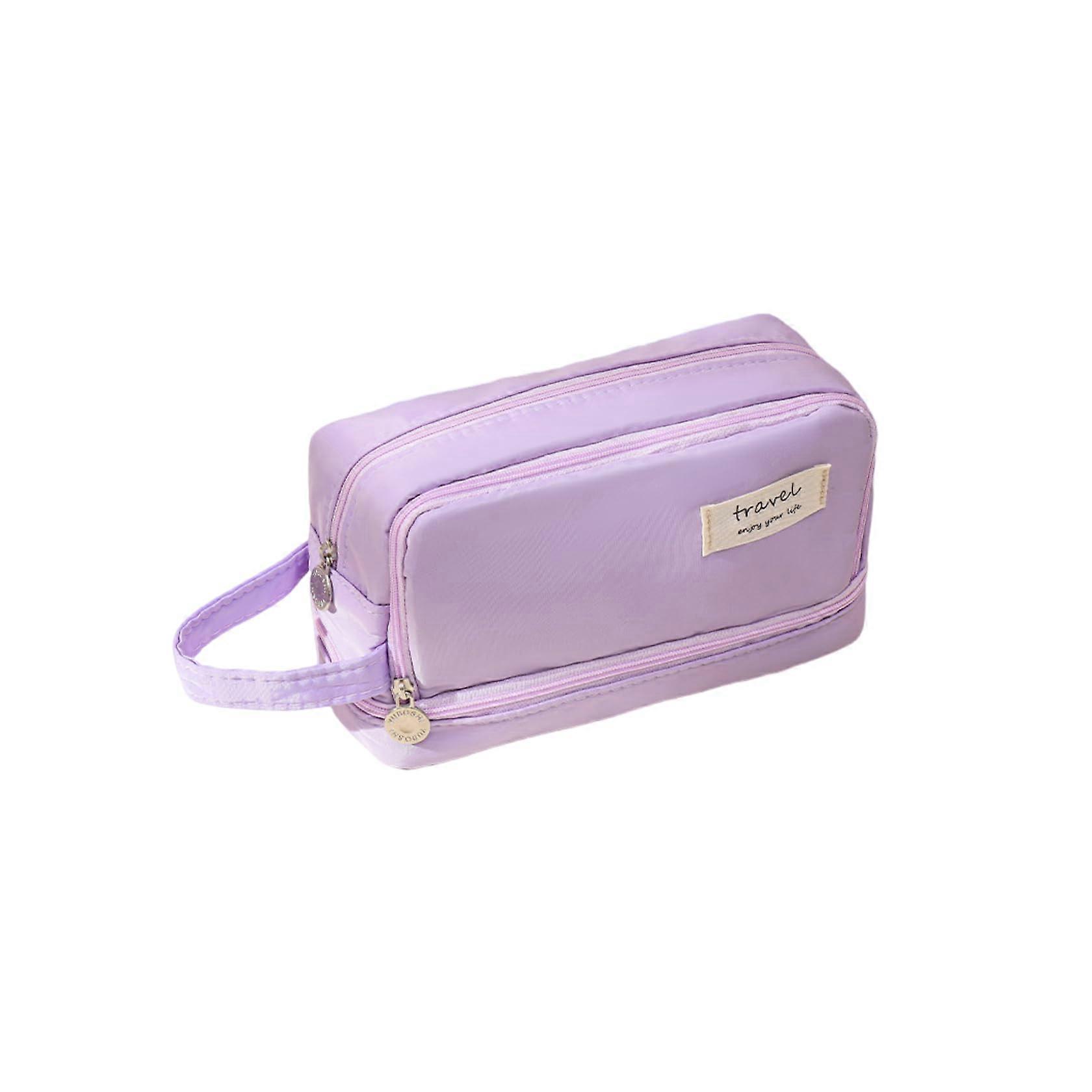 Large Capacity Pencil Case with MultiLayer Organization, Durable Pen Box for Daily Use, Purple