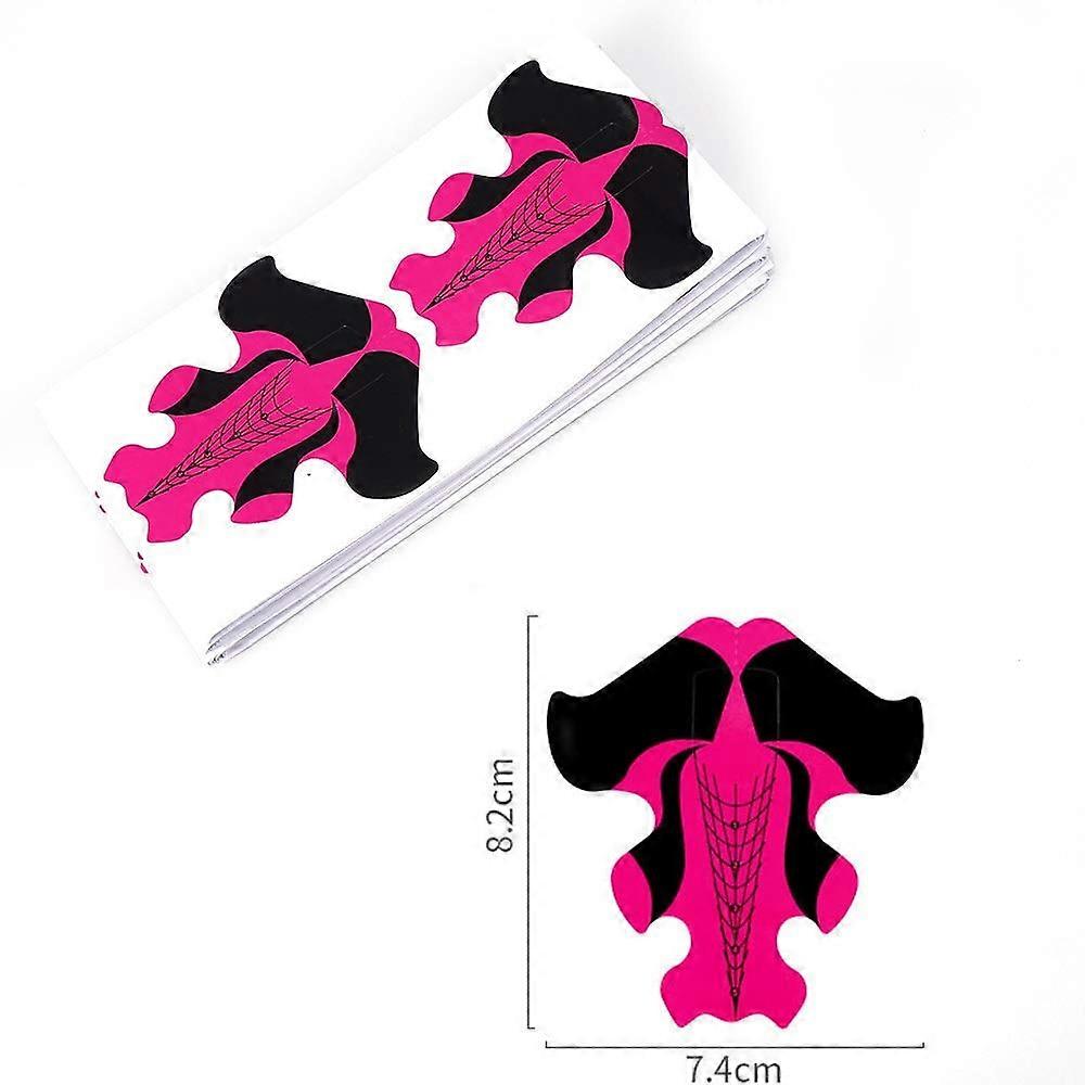 50pc Acrylic Nail Forms for Extensions with Numbered Length Guides and Professional Shaping