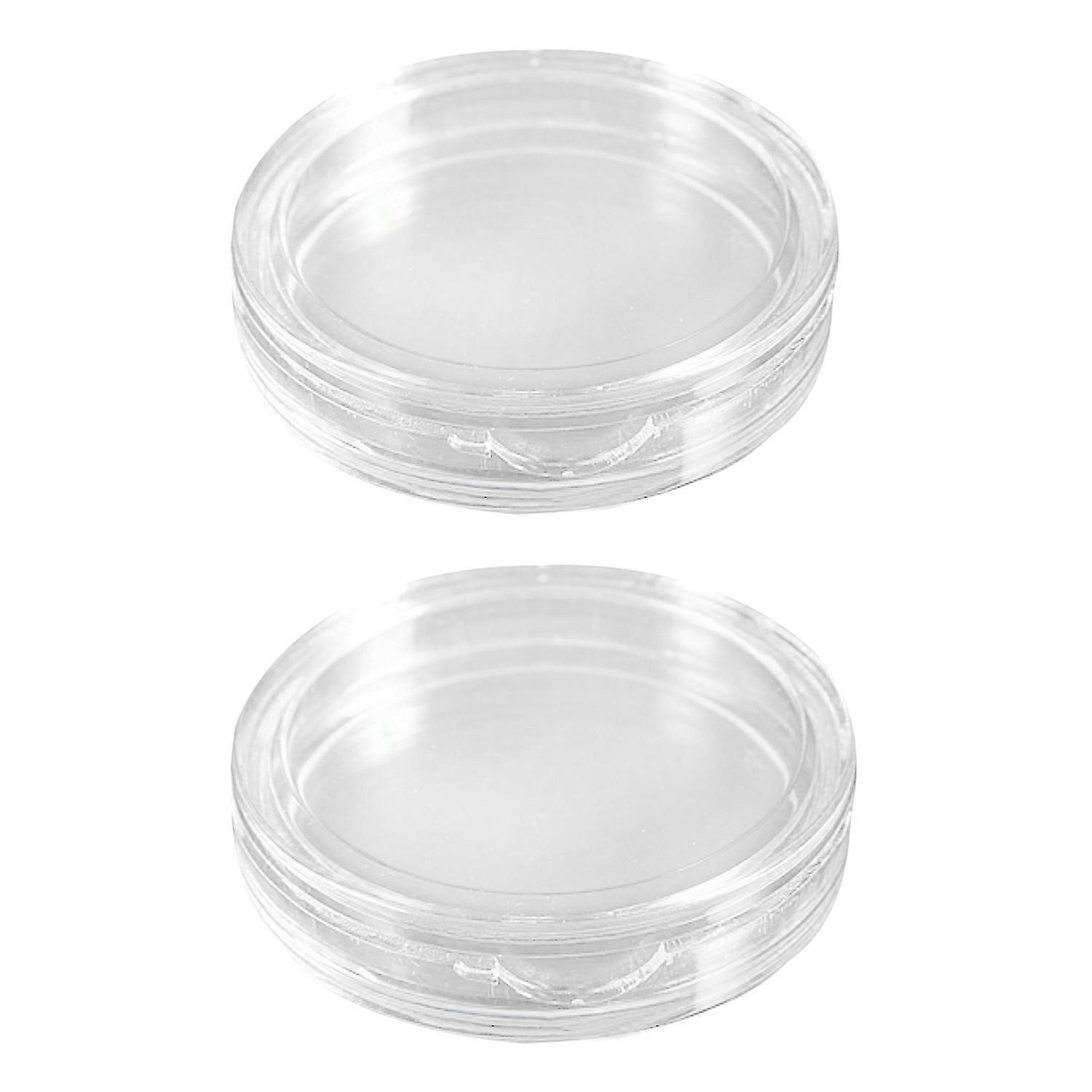 20 Pcs Small Round Transparent Plastic Coin Capsules Box 20mm & 25mm