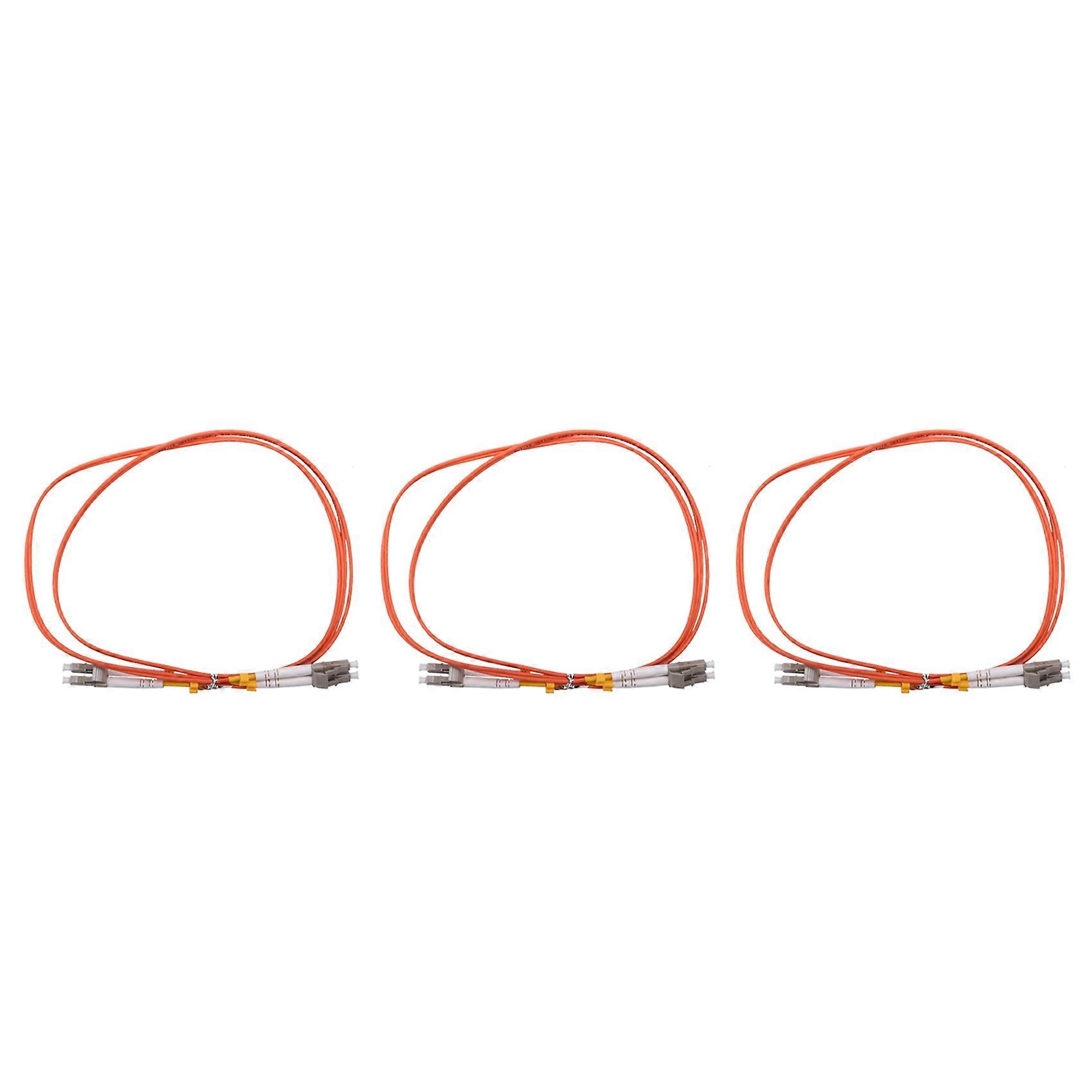 3pcs 1M Jumper Cable Duplex Multimode LC-LC LC to LC Fiber Optic Optical Patch Cord