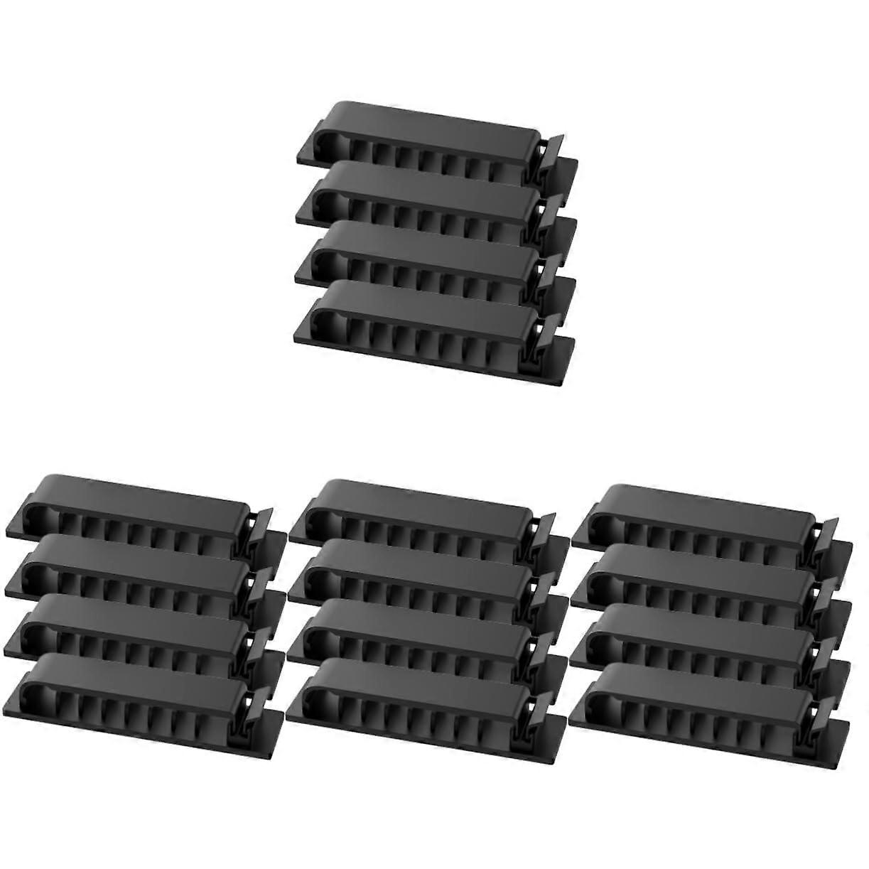 Cable Organizer 16pcs MultiSlot Adhesive Wire Management Clips for Desk Wall Home Office
