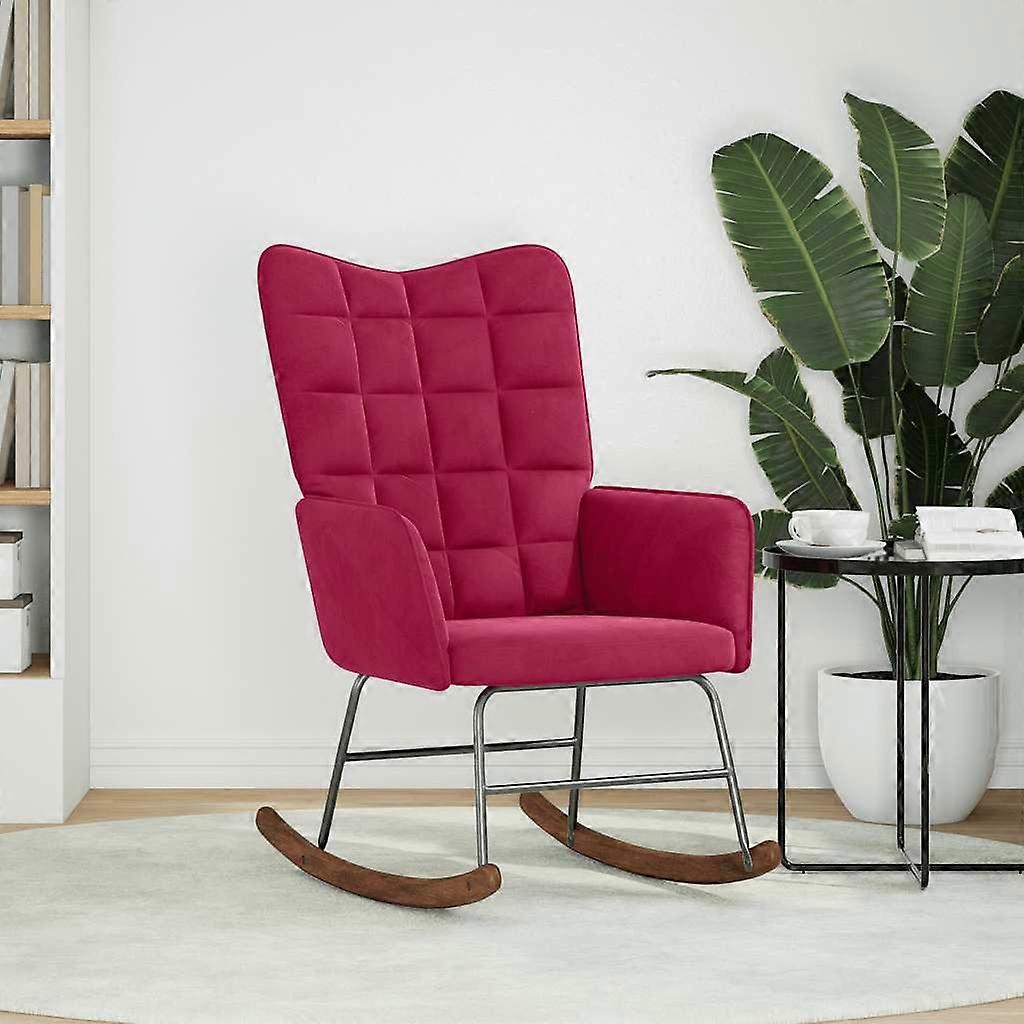 Keinutuoli viininpunainen sametti